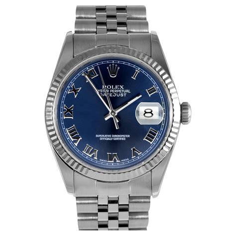 16014 rolex blue roman|Rolex 16014 men's 36mm datejust.